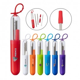 Promotional Paloma 5-Piece Stainless Steel Straw Set  Promotional Paloma 5-Piece Stainless Steel Straw Set