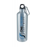 Logo Branded 25 Oz. Aluminum Bottle w/ Carabiner - BPA Free