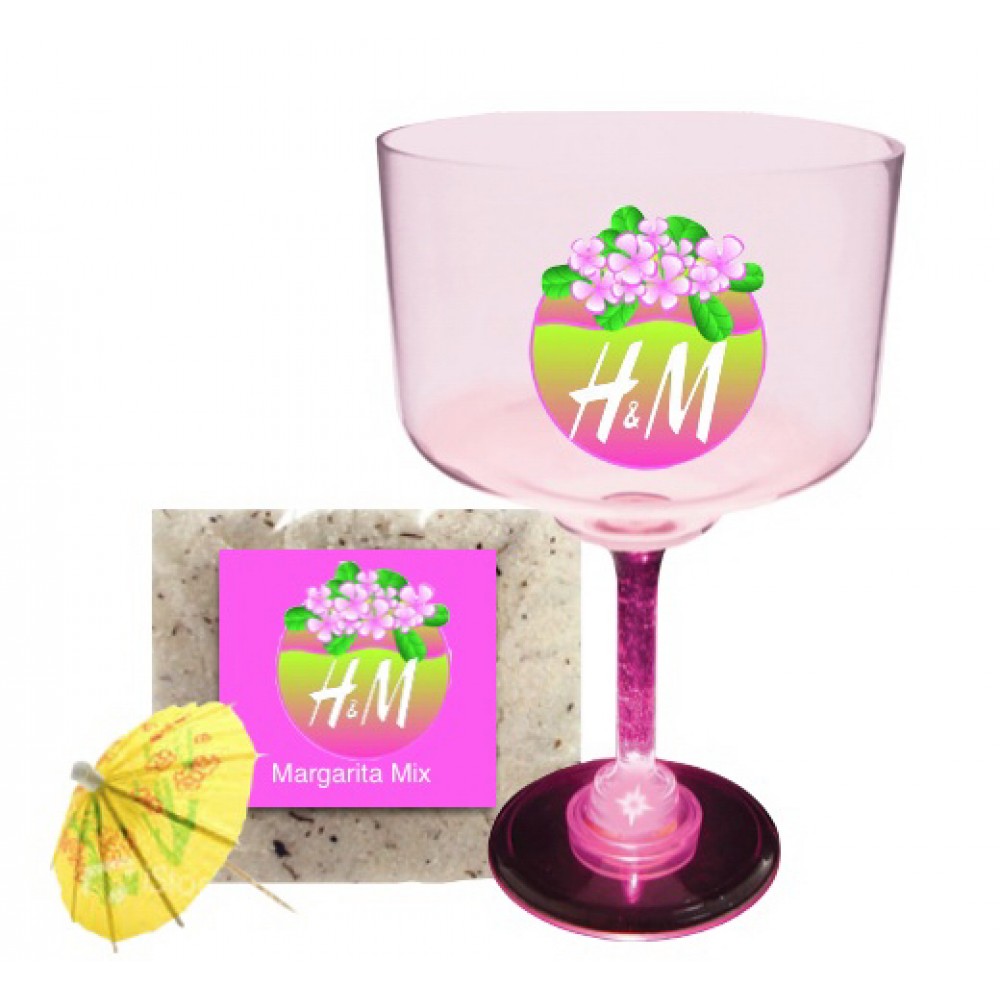 Pink Margarita Happy Hour (Pink) Custom Imprinted