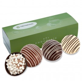 Hot Chocolate Bomb Gift Box - Original Flavor - 3 Pack - Classic Milk, Dark, White Logo Branded