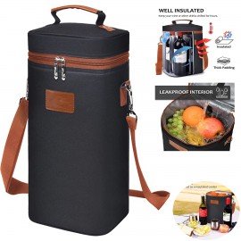 Logo Branded Portable Multi Function Wine Bottle Cooling Tote bag