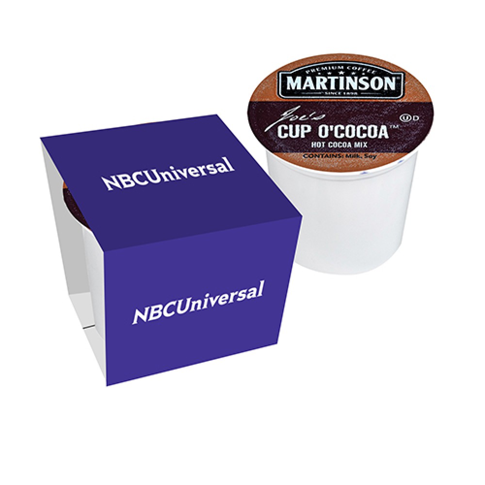 Logo Branded Single Serve Hot Chocolate Cup with Sleeve