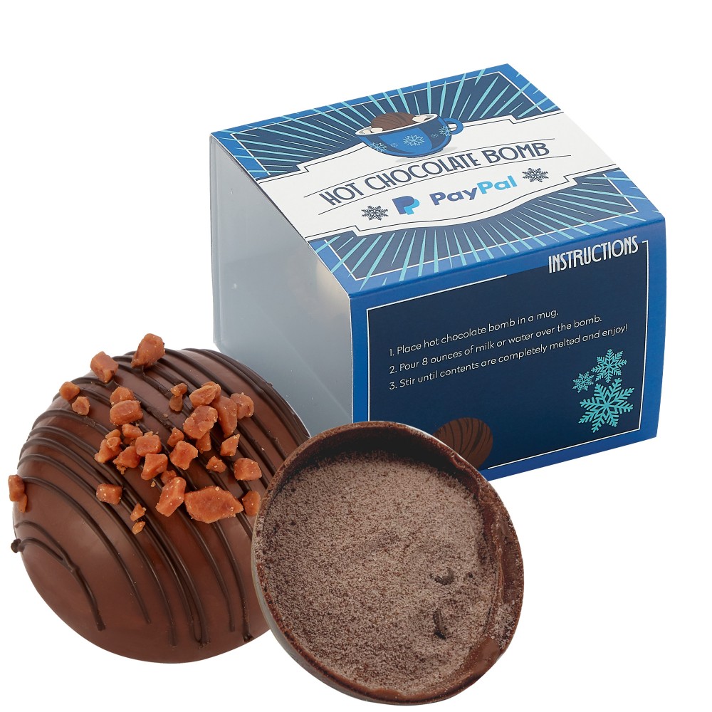Promotional Hot Chocolate Bomb Gift Box w/ Sleeve - Grand Flavor - Toffee Mocha