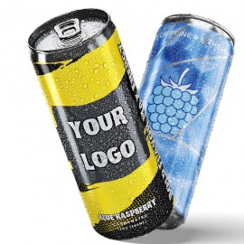 12oz Energy Drink, Sugar Free with Logo
