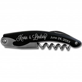 Personalized Corkscrew Bottle Opener (2-side imprint)