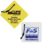 Logo Branded 2 1/2" Square Floating Key Tag