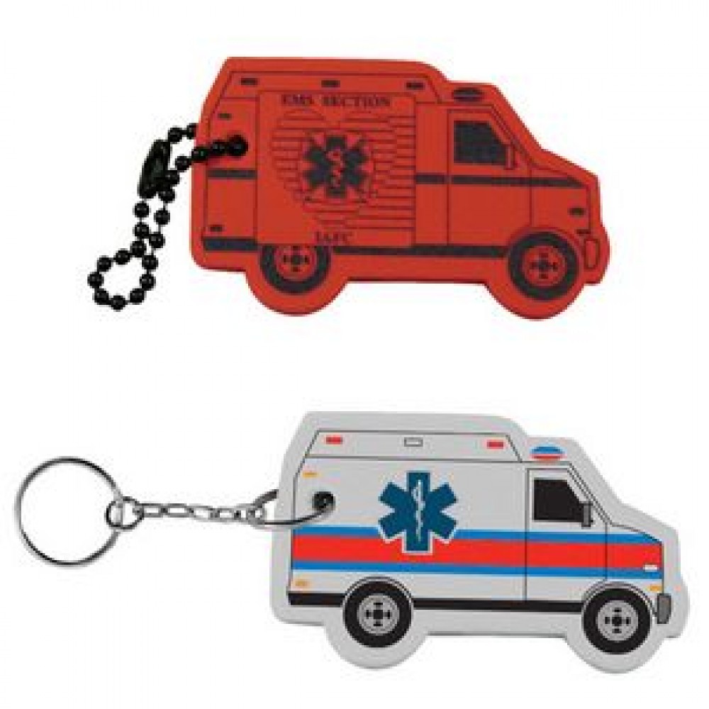 Custom Printed Foam Floating Key Tag - Ambulance Custom Printed Foam Floating Key Tag - Ambulance