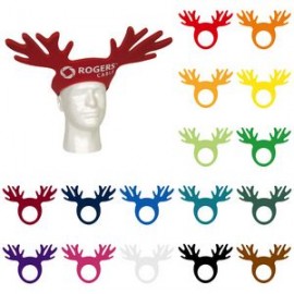 Reindeer Antler Pop Up Visor with Logo