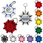 Logo Branded Foam Floating Key Tag - Ships Wheel