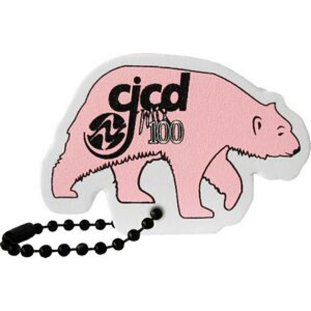 Personalized Foam Polar Bear Floating Key Tag Personalized Foam Polar Bear Floating Key Tag