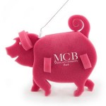 Custom Printed Walking Pet Pig on a Wire Leash