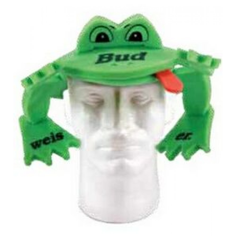 Custom Printed Animal Foam Shade Hat - Frog Custom Printed Animal Foam Shade Hat - Frog