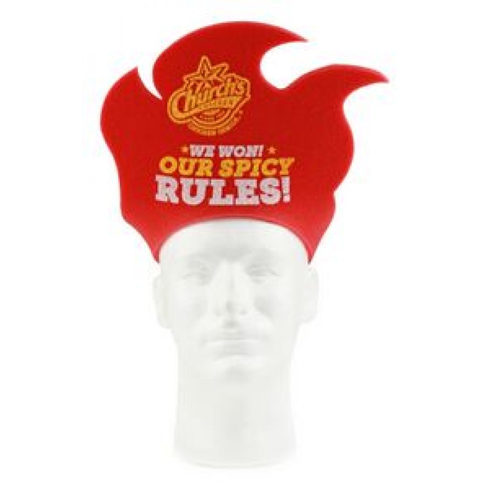 Logo Branded Flame Foam Visor Logo Branded Flame Foam Visor