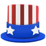 Personalized Foam USA Patriot Top Hat