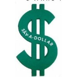 Novelty Foam Dollar Sign with Logo