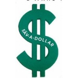 Novelty Foam Dollar Sign with Logo  Novelty Foam Dollar Sign with Logo