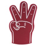 Logo Branded Foam 3 Finger Hand