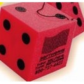 Novelty Foam Dice Pair (3") with Logo
