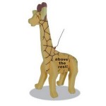 Giraffe on a leash with Logo