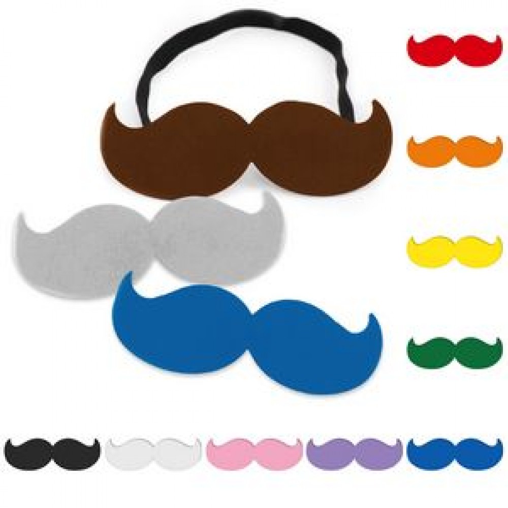 Foam Moustache - Large with Logo