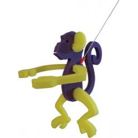 Walking Pet Monkey on a Leash with Logo