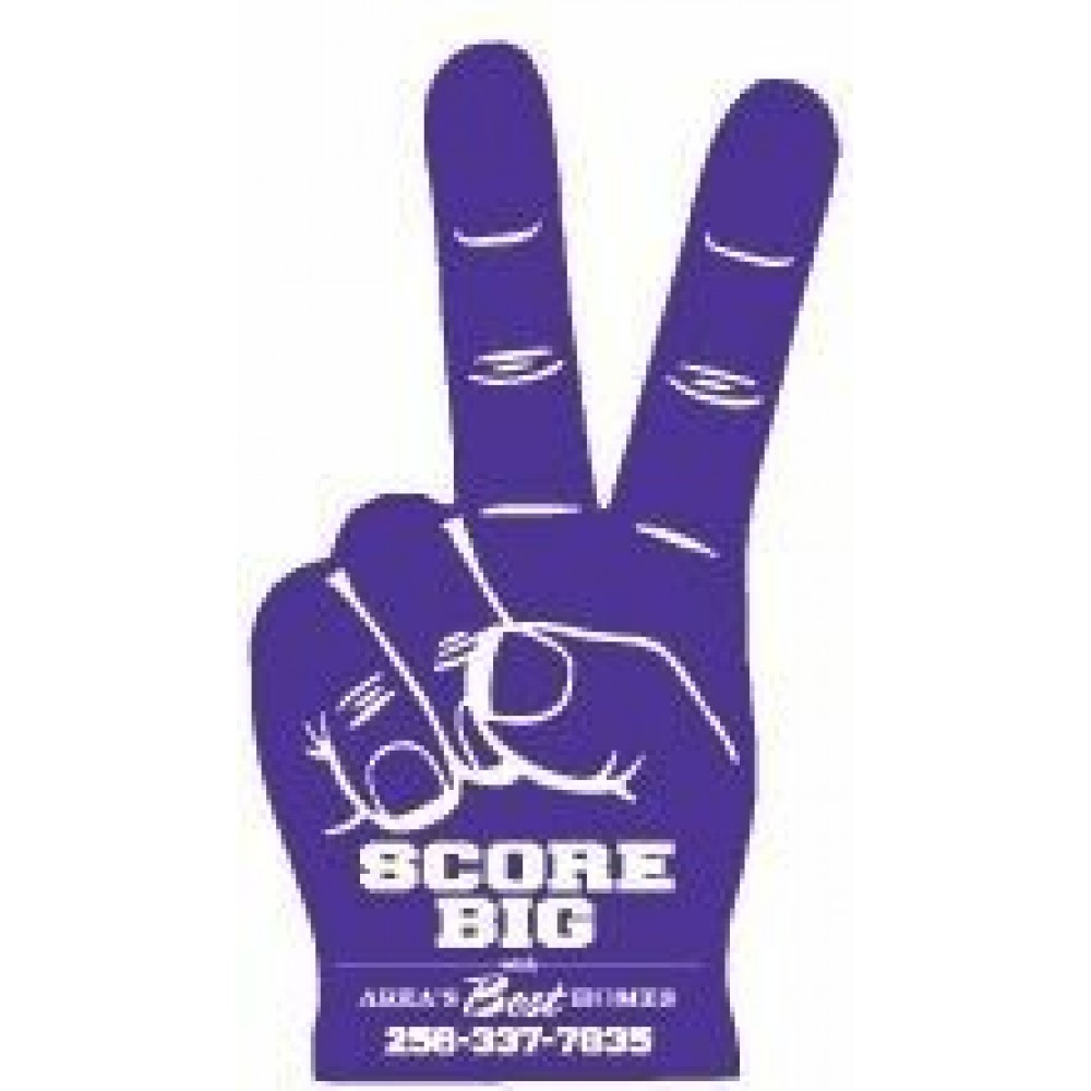 "V" for Victory Hand Foam Hand Mitt (18") with Logo "V" for Victory Hand Foam Hand Mitt (18") with Logo