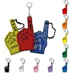 Custom Printed Number One Foam Hand Key Chain