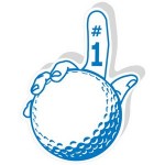 Large Golf Ball Hand with Logo