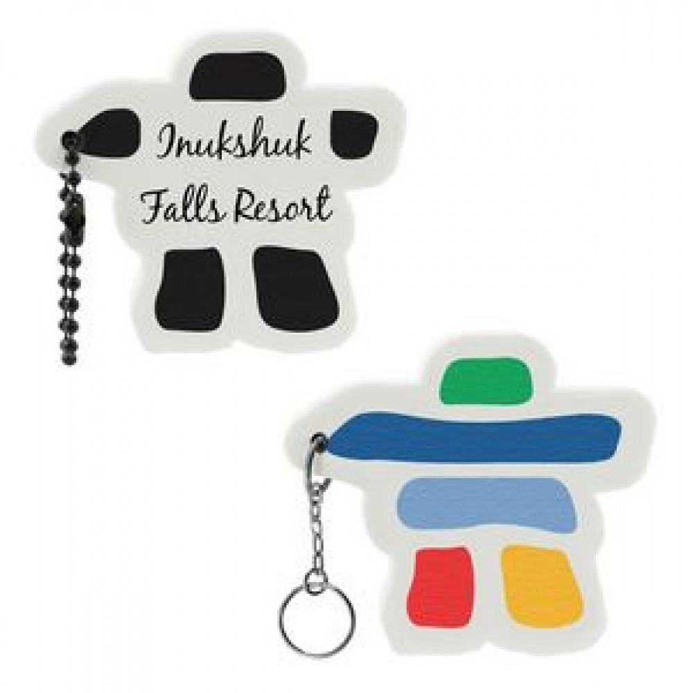Custom Printed Inukshuk Floating Foam Key Tag Custom Printed Inukshuk Floating Foam Key Tag