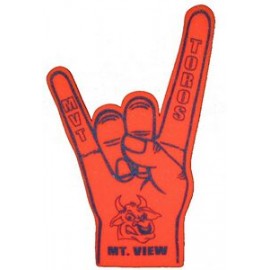 Hook'Em Horns Hand Sign Foam Hand Mitt (23") with Logo  Hook