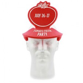 Pop-Up Visor - Tomato with Logo  Pop-Up Visor - Tomato with Logo