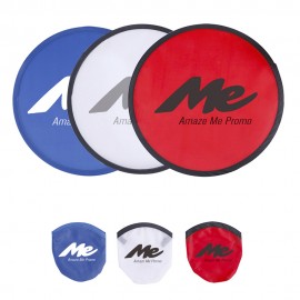10" Foldable Flying Disc w/Pouch with Logo  10" Foldable Flying Disc w/Pouch with Logo