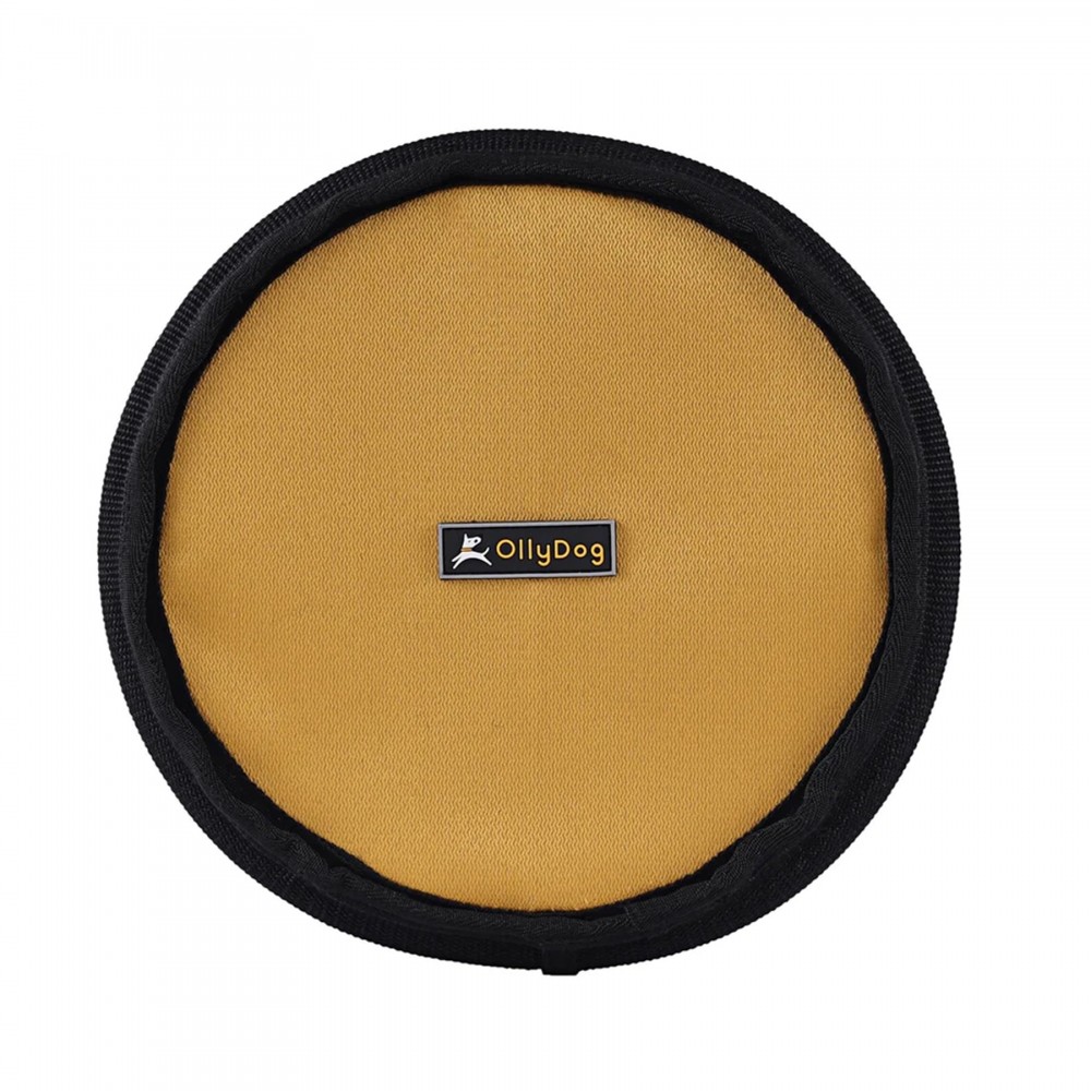 OllyDog Flyer Disc, Golden Spice Yellow with Logo