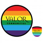 Personalized Rainbow Fold Up Flying Disc w/ Pouch
