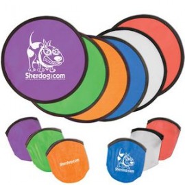 Custom Folding Flyer Disc Hand Fan with Pouch  Custom Folding Flyer Disc Hand Fan with Pouch