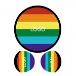 Folding Rainbow Flying Discs with Pouch with Logo