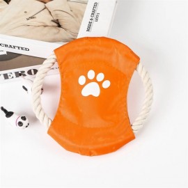 Pet Training Flying Disc Catching Rope Toy with Logo