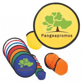 Nylon Pop Up Folding Fan Flying Disc with Logo