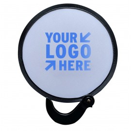 Logo Branded Collapsible Foldable Round Nylon Hand Held Fan