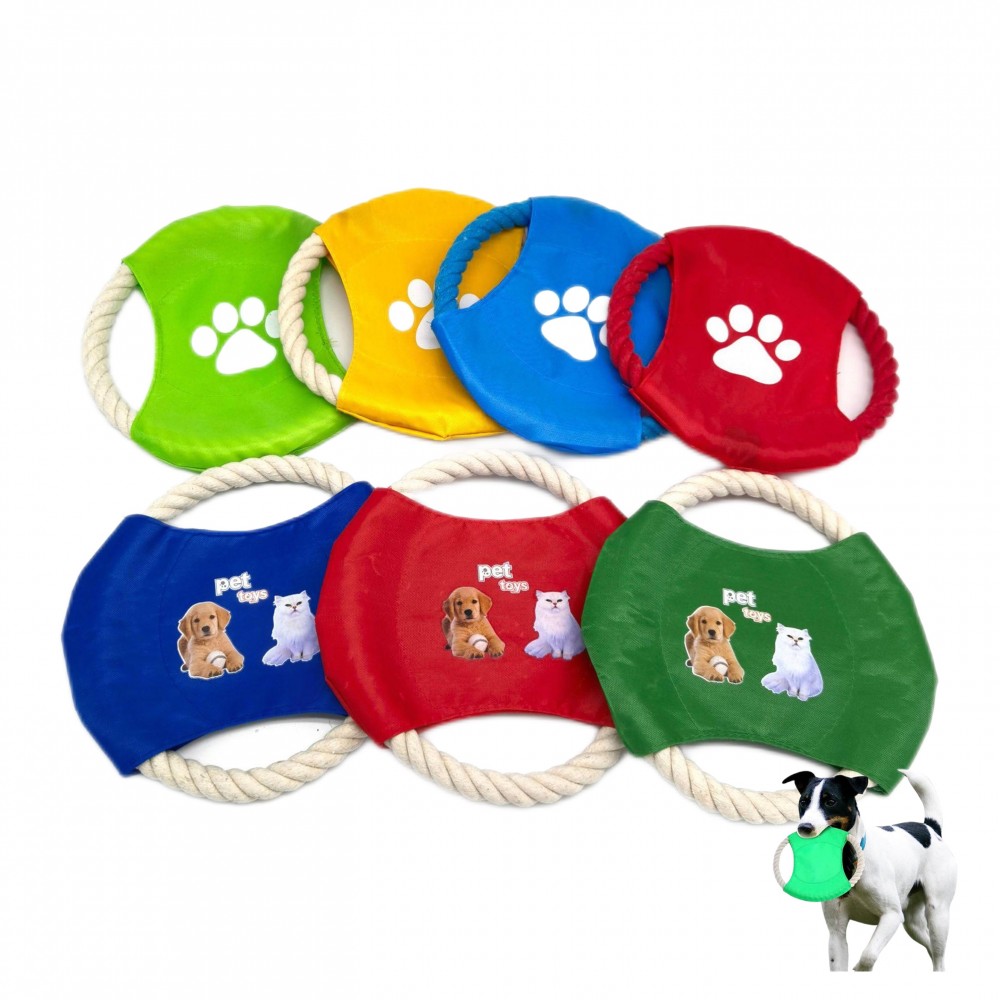 Logo Branded Flying Disc Dog Rope Toy (direct import) Logo Branded Flying Disc Dog Rope Toy (direct import)