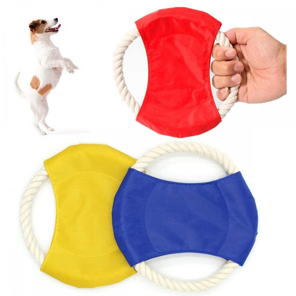 Customized Ring Cotton Rope Flying Disk For Dog Toys
