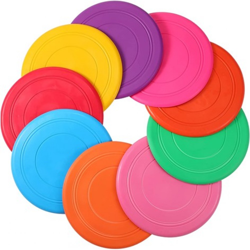 7 Inch Colorful Disk Flyer Rubber Throwing Disc with Logo