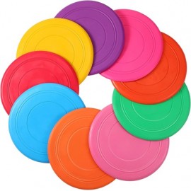 7 Inch Colorful Disk Flyer Rubber Throwing Disc with Logo
