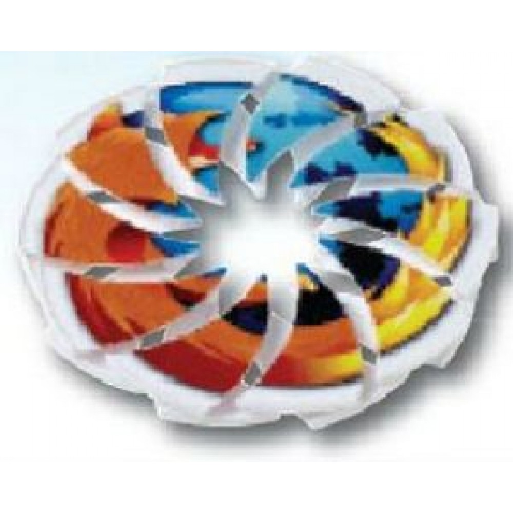 All-White Incredible Expanding Flying Disc with Digital Printing with Logo