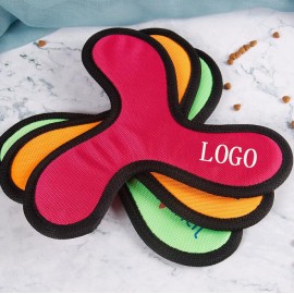 Oxford Cloth Triangle Shaped Flying Disc/Boomerage/Pet Toys with Logo  Oxford Cloth Triangle Shaped Flying Disc/Boomerage/Pet Toys with Logo
