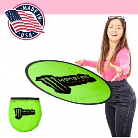 Nylon 10" Full Color Flying Disk With Pouch with Logo