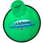 Logo Branded 10" Nylon Fun 4 Color Disk w/Imprinted Pouch