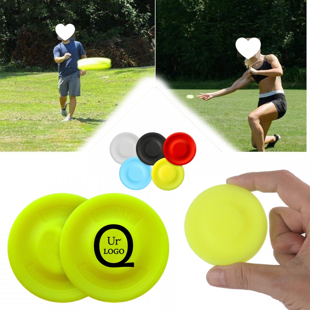 Silicone Hand-Push Flying Disc with Logo