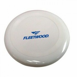 10" White Hard Plastic Flying Disc with Logo  10" White Hard Plastic Flying Disc with Logo