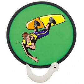 Full Color Fold Up Frisbee Fan w/ Handle with Logo